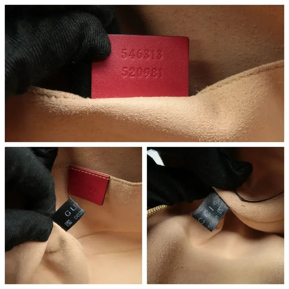 100% Authentic GUCCI Blooms Blue&Red Canvas Shoulder Bag - Picture 10 of 12